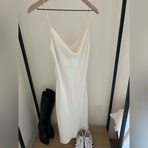 Aritzia Wilfred Satin Slip MIDI Dress